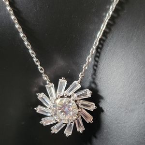 New Certified Moissanite Necklace, 1.0 ct